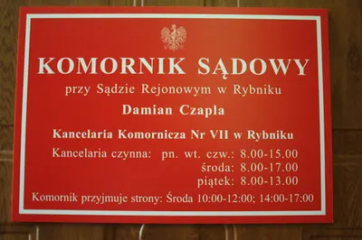Komornik Sądowy przy Sądzie Rejonowym w Rybniku
